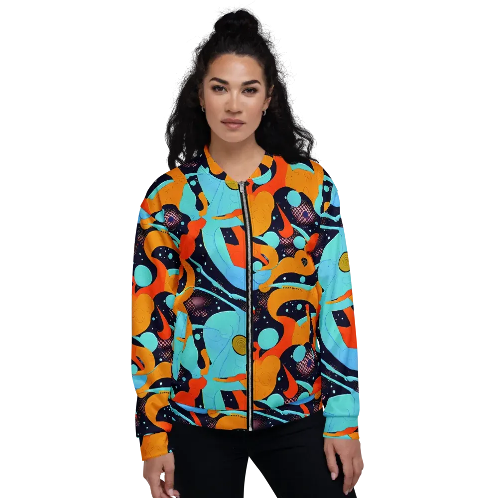Deep Space Drip on Bomber Jacket — Front