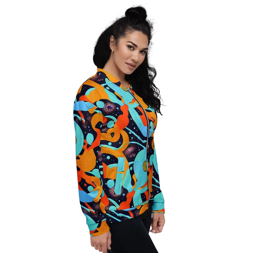 Deep Space Drip on Bomber Jacket — Right