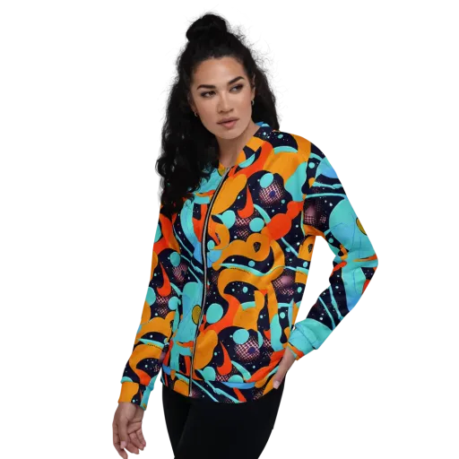 Deep Space Drip on a Bomber Jacket
