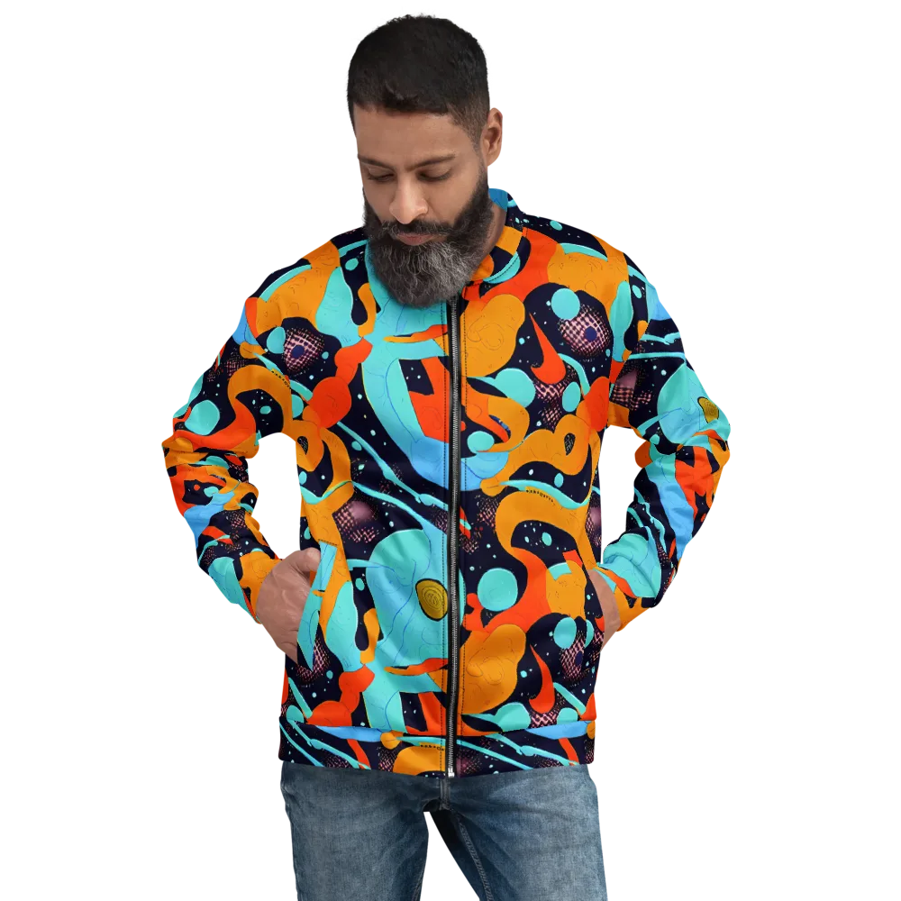 Deep Space Drip on Bomber Jacket — Front