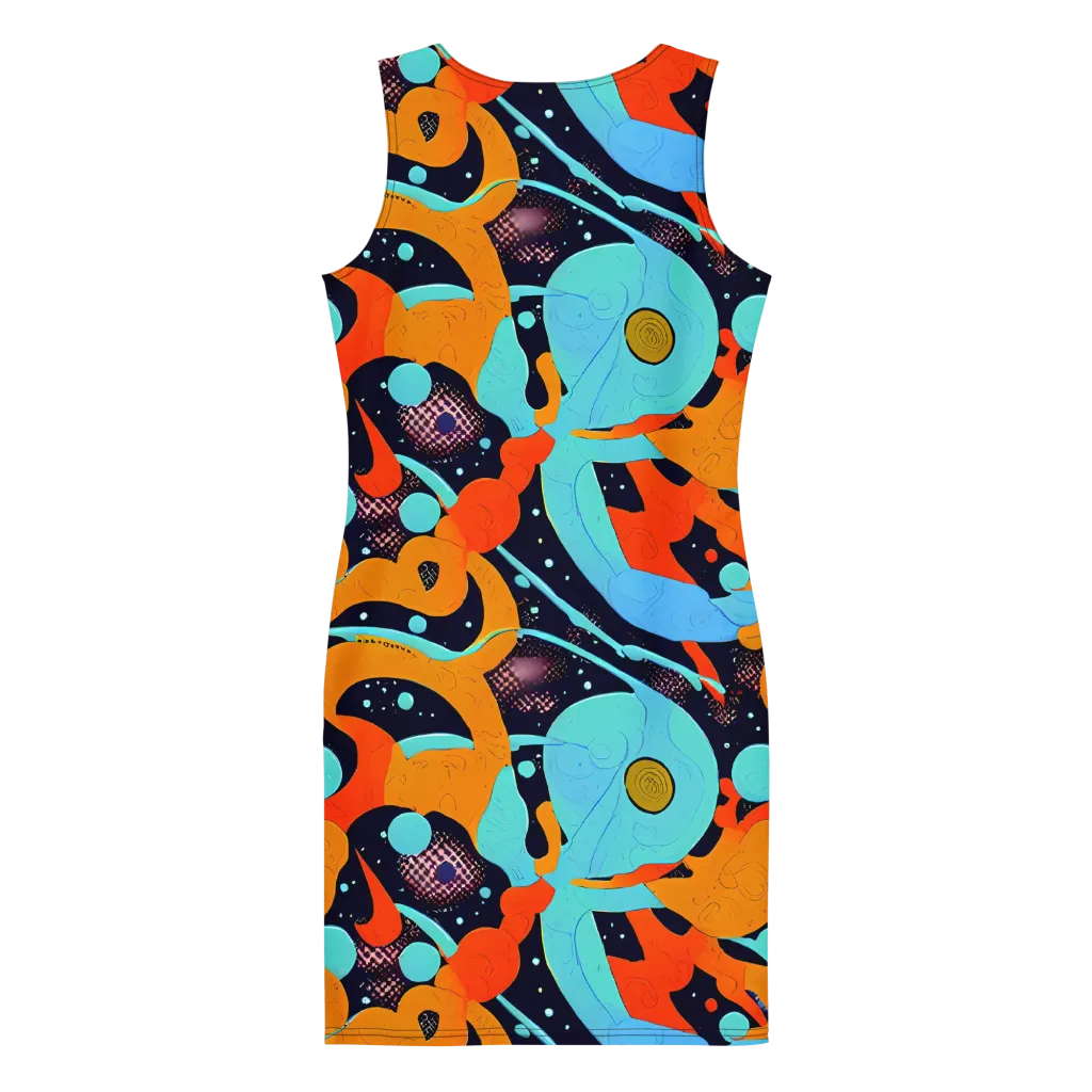Deep Space Drip on Bodycon Dress — Back