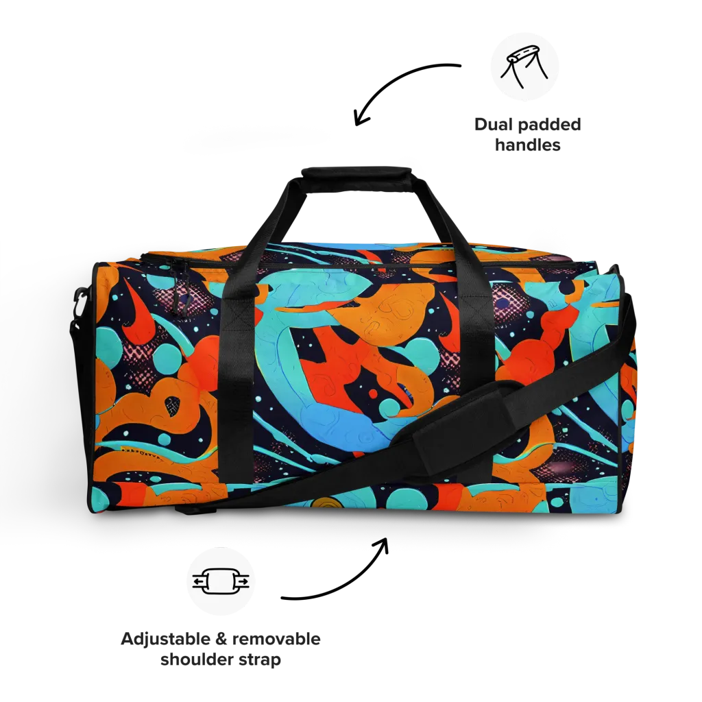 Deep Space Drip on Duffle Bag — Front