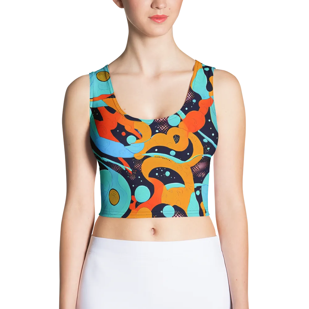 Deep Space Drip on Crop Top — Front