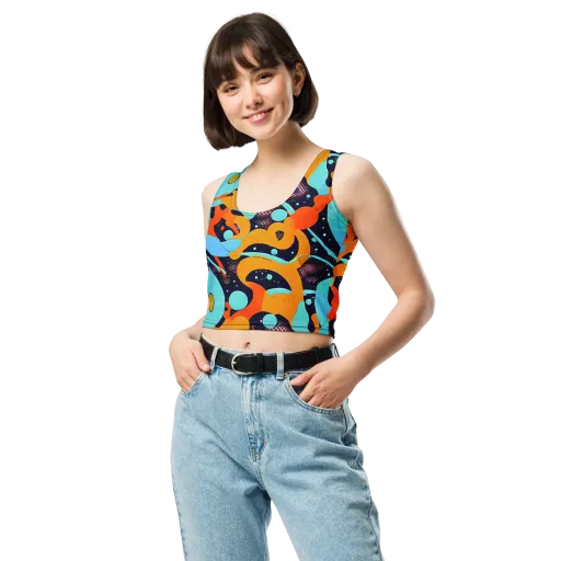 Deep Space Drip on a Crop Top