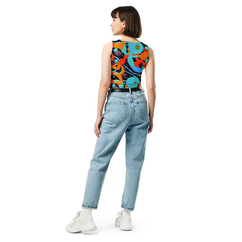 Deep Space Drip on Crop Top — Back
