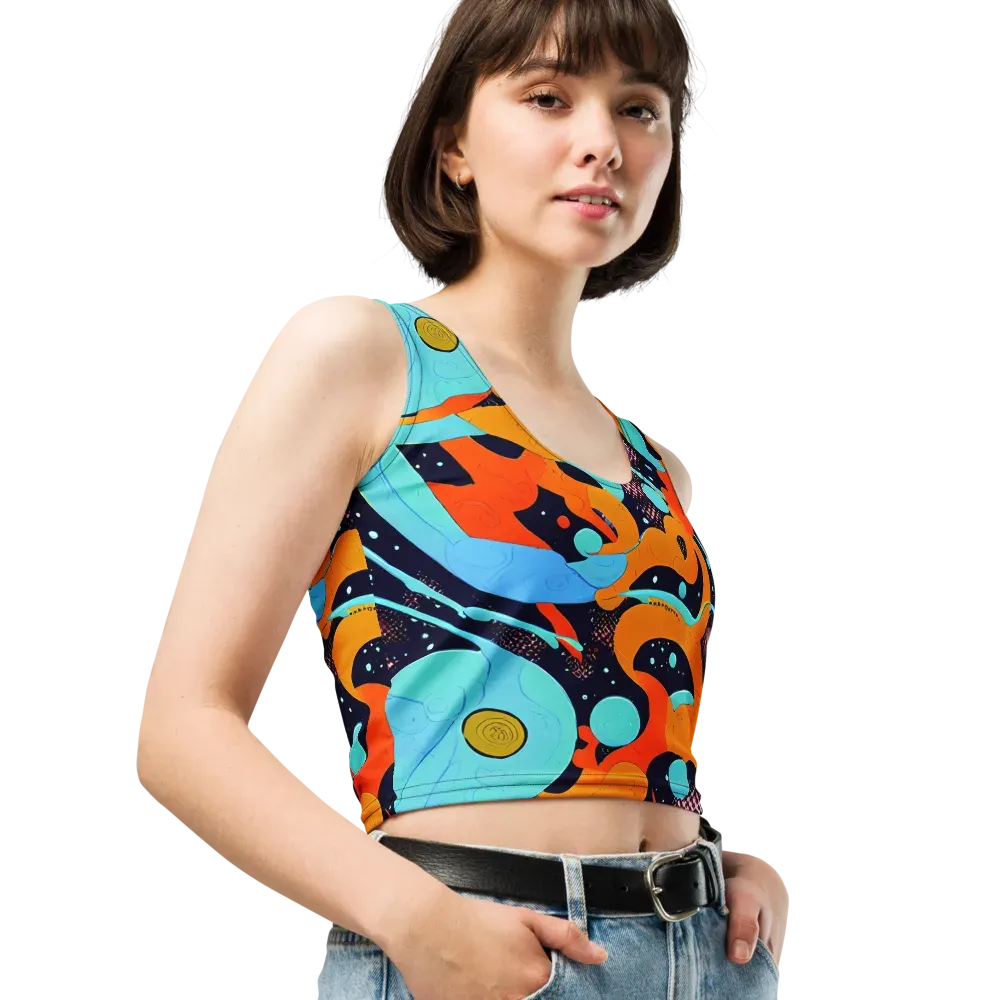 Deep Space Drip on Crop Top — Right Front