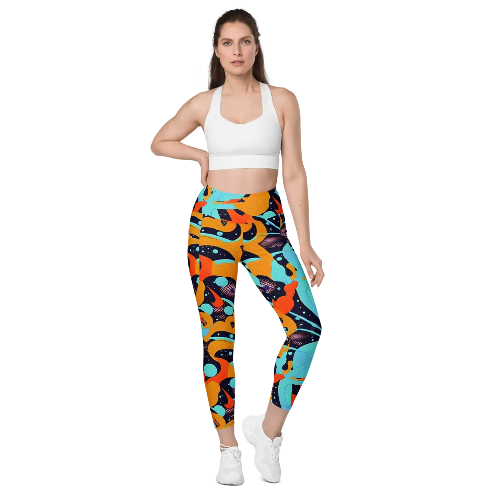 Deep Space Drip on Leggings with Pockets — Front