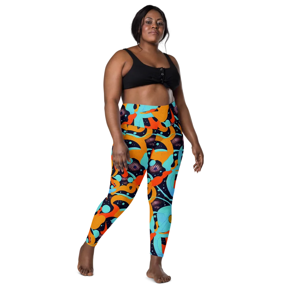 Deep Space Drip on Leggings with Pockets — Front