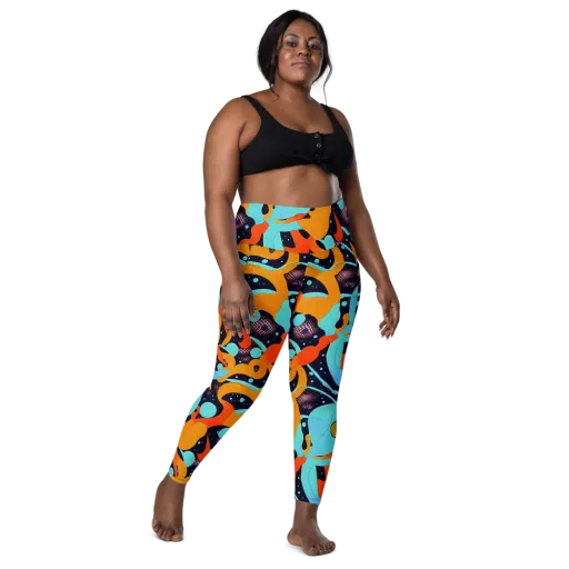Deep Space Drip on a Leggings with Pockets