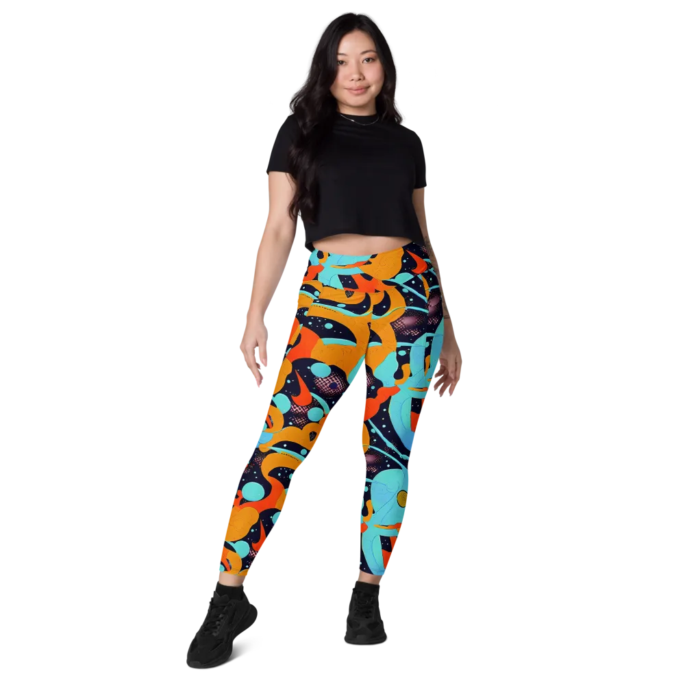 Deep Space Drip on Leggings with Pockets — Front