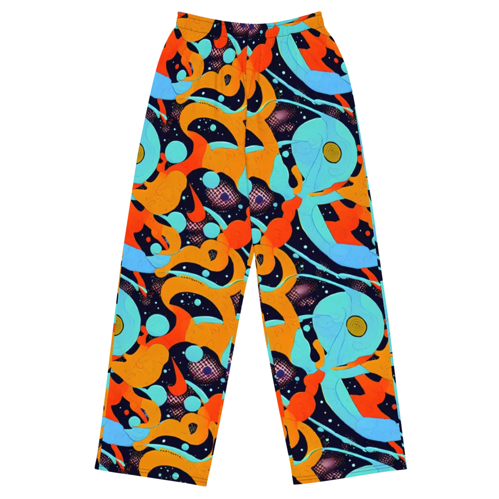 Deep Space Drip on Wide-Leg Pants — Front