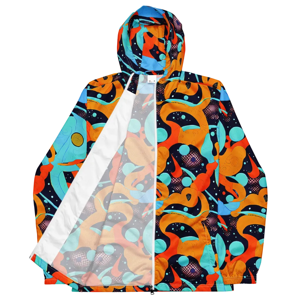 Deep Space Drip on Men's Windbreaker — Front
