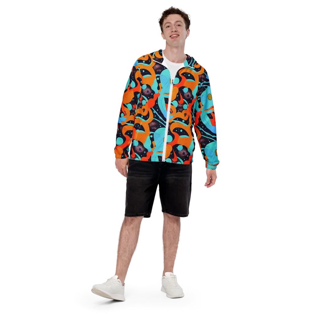 Deep Space Drip on Men's Windbreaker — Front