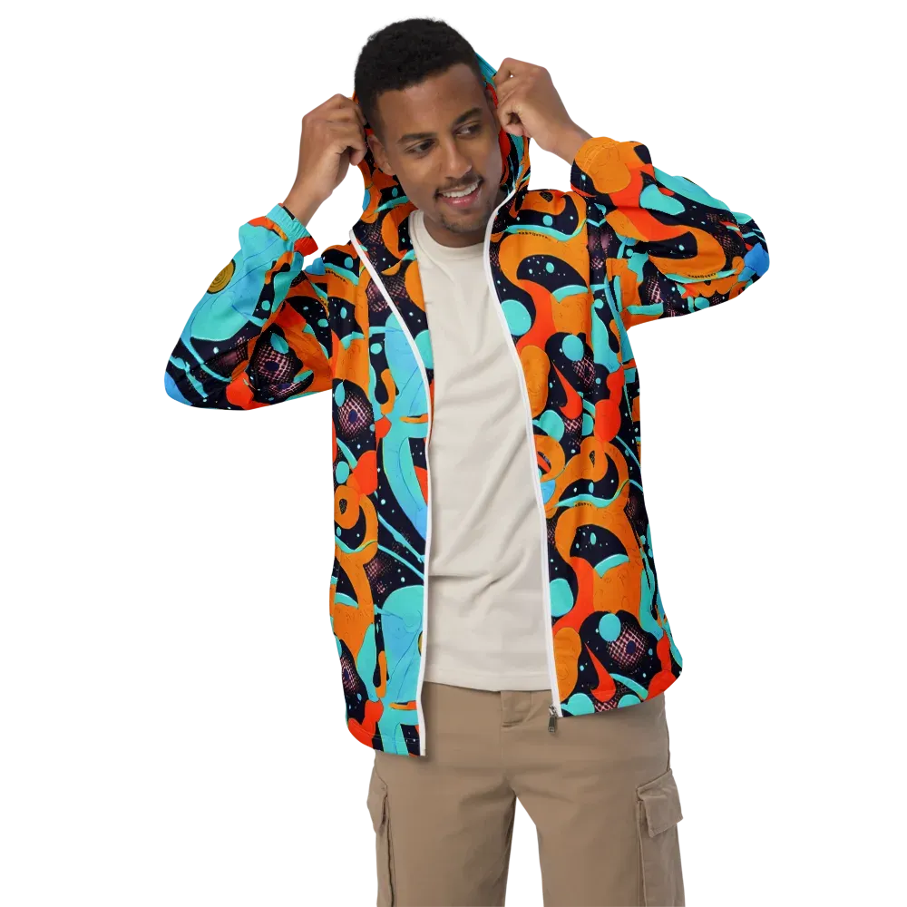 Deep Space Drip on Men's Windbreaker — Front
