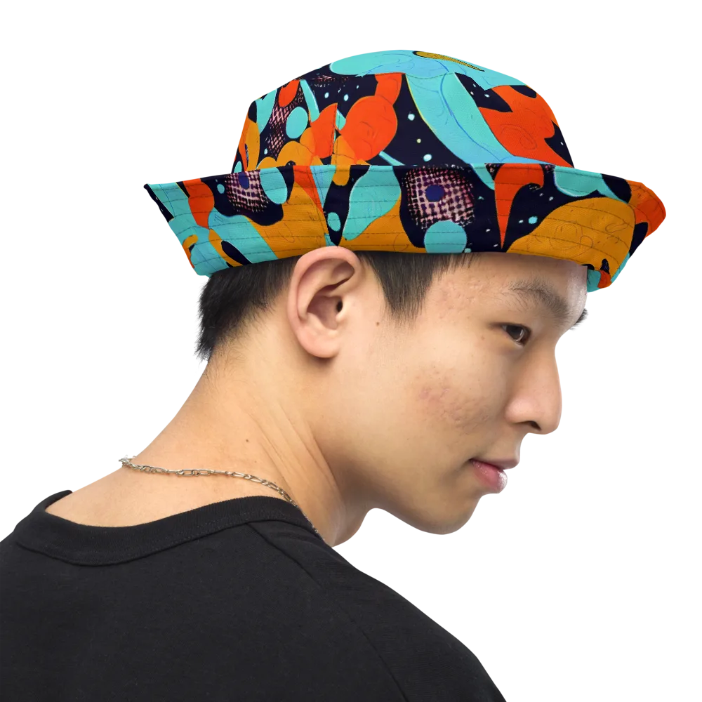 Deep Space Drip on Reversible Bucket Hat — Right Outside