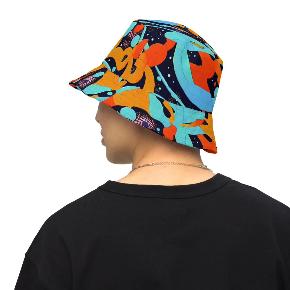Deep Space Drip on Reversible Bucket Hat — Back Inside