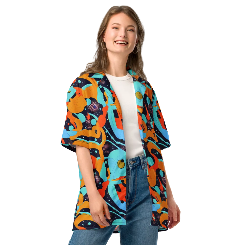 Deep Space Drip on Button Shirt — Front