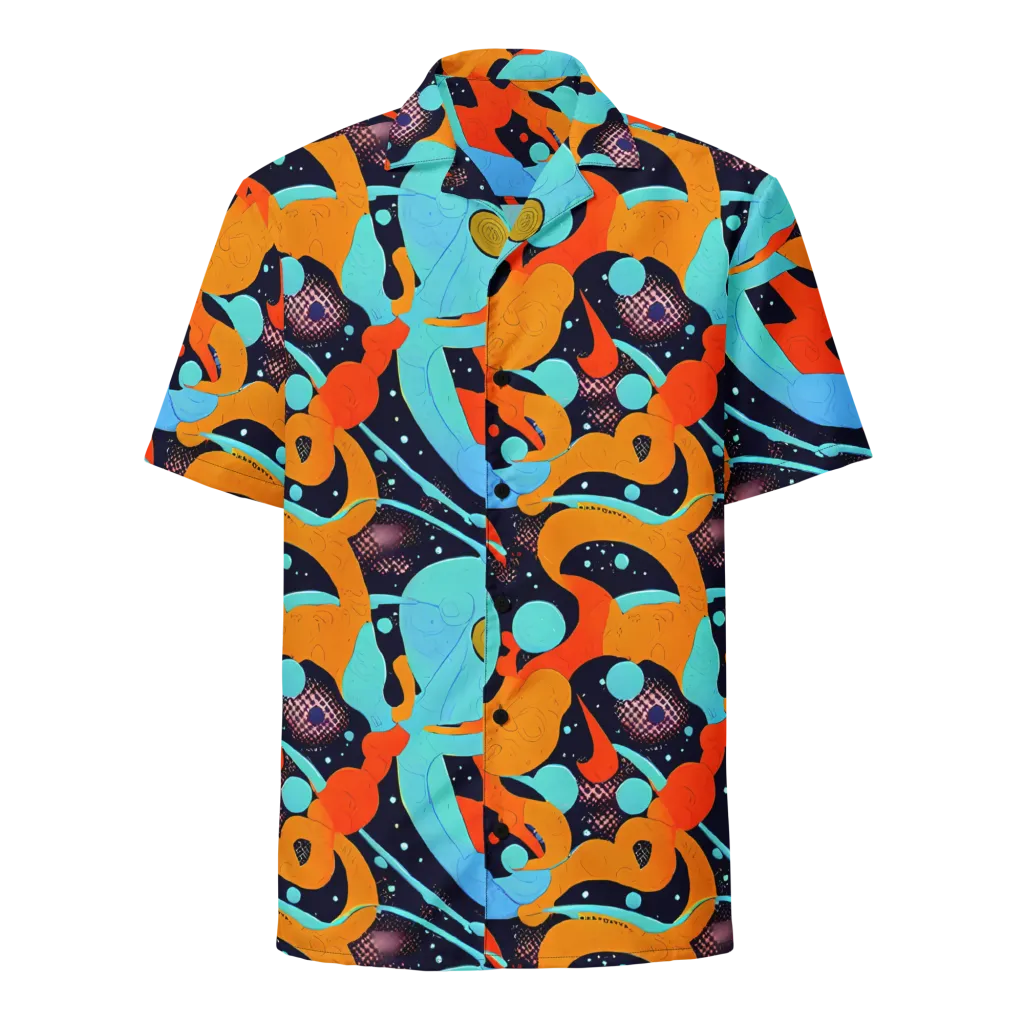 Deep Space Drip on Button Shirt — Front