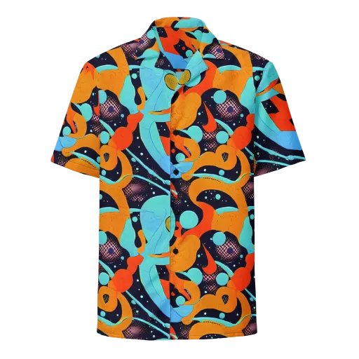 Deep Space Drip on a Button Shirt