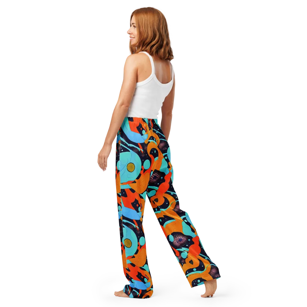 Deep Space Drip on Women's Pajama Pants — Back