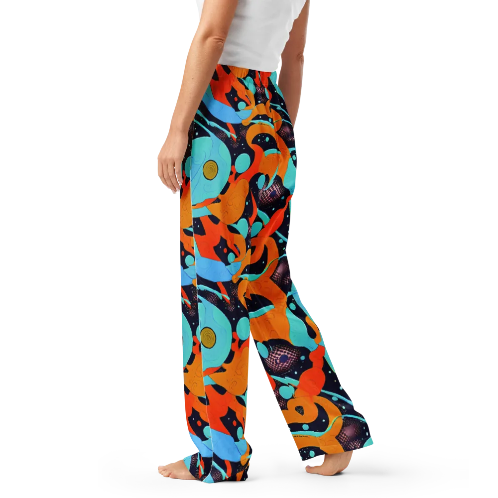 Deep Space Drip on Women's Pajama Pants — Left