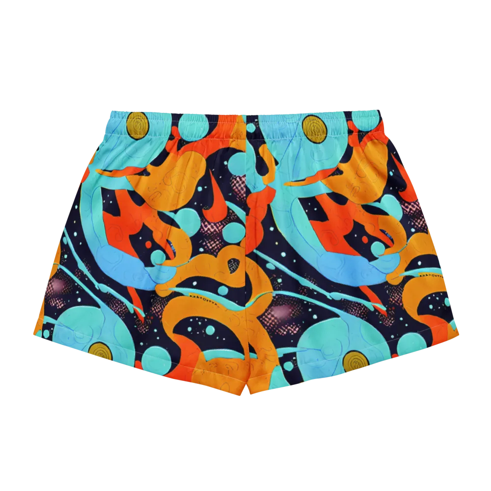 Deep Space Drip on Women's Pajama Shorts — Back