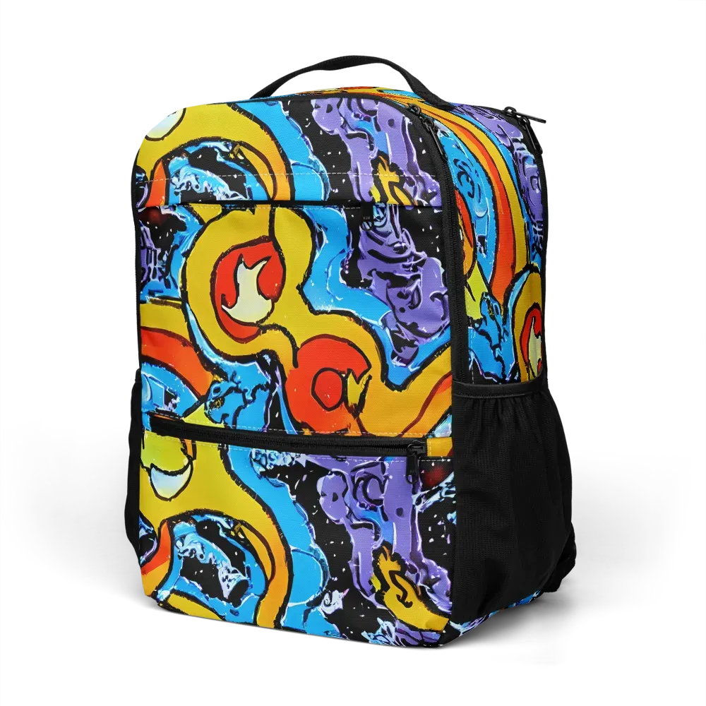 Electric Riddle on Utility Backpack — Left Front