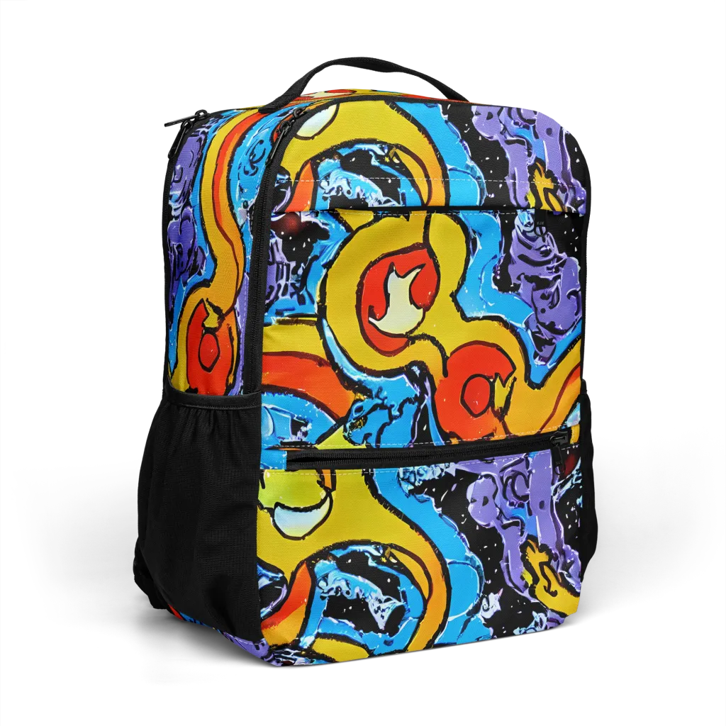 Electric Riddle on Utility Backpack — Right Front