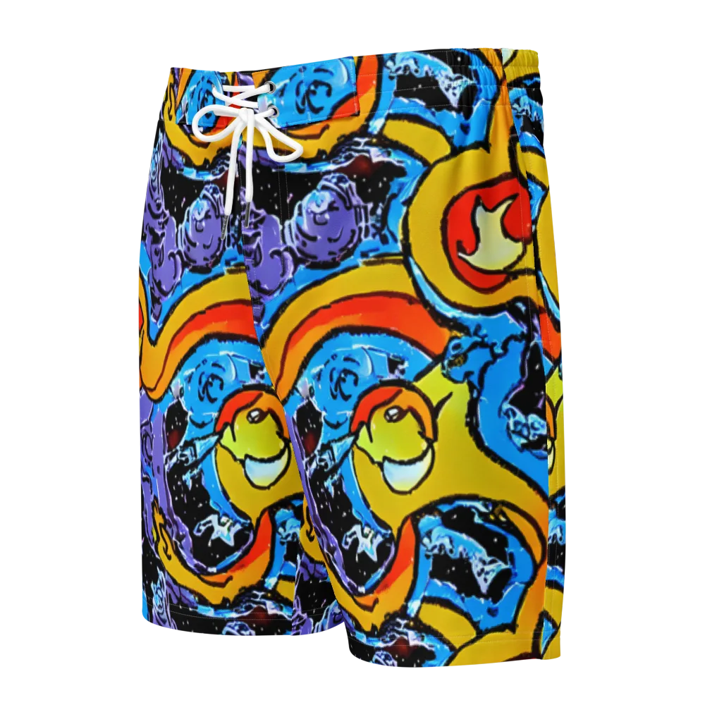 Electric Riddle on Men's Board Shorts — Front