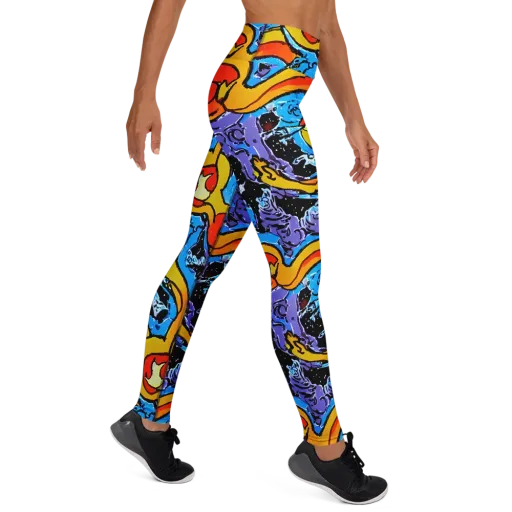 Electric Riddle on a Yoga Leggings