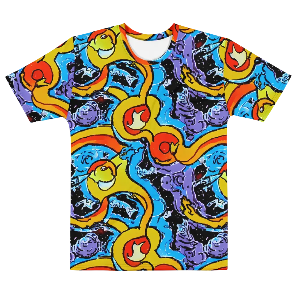 Electric Riddle on Men's Cotton Crew Neck T-Shirt — Front