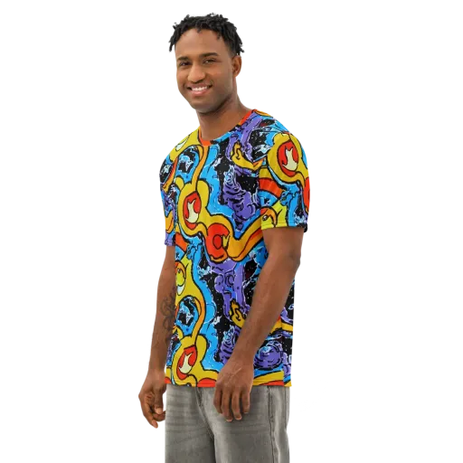 Electric Riddle on a Men's Cotton Crew Neck T-Shirt