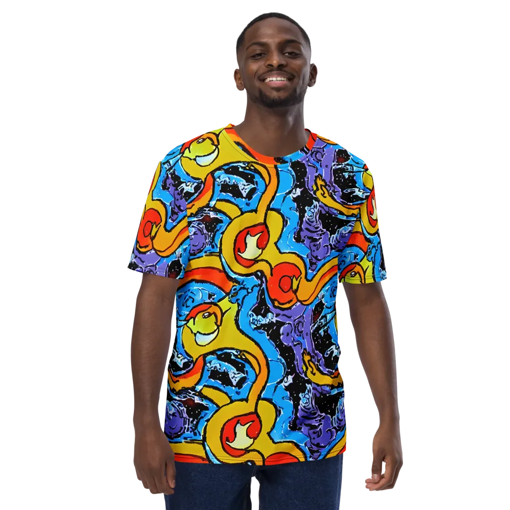Electric Riddle on Men's Crew Neck T-Shirt — Front