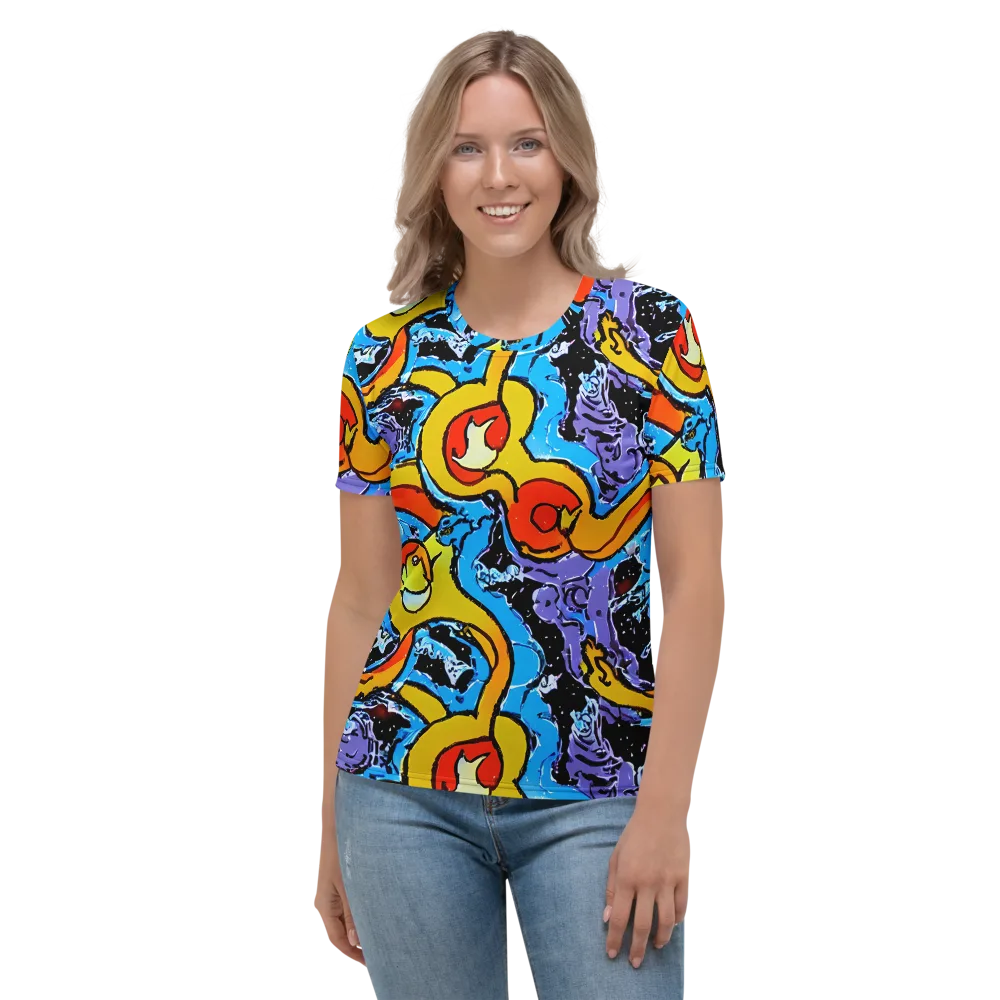 Electric Riddle on Women's Crew Neck T-Shirt — Front