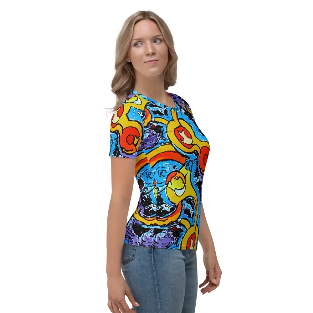 Electric Riddle on Women's Crew Neck T-Shirt — Right