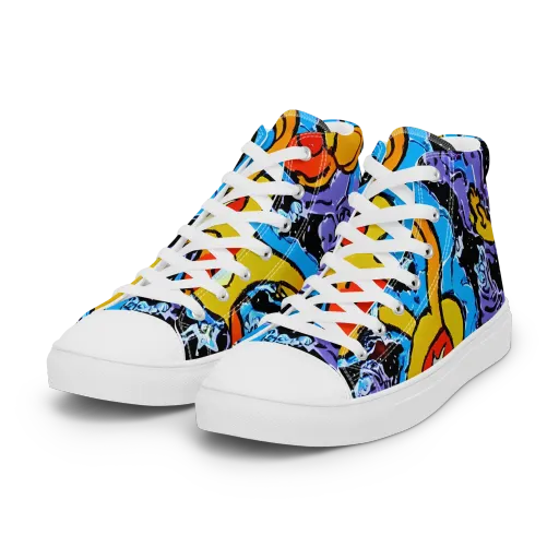 Electric Riddle on a Women's High Top Canvas Shoes