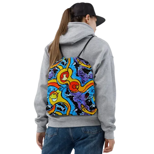 Electric Riddle on a Drawstring Bag