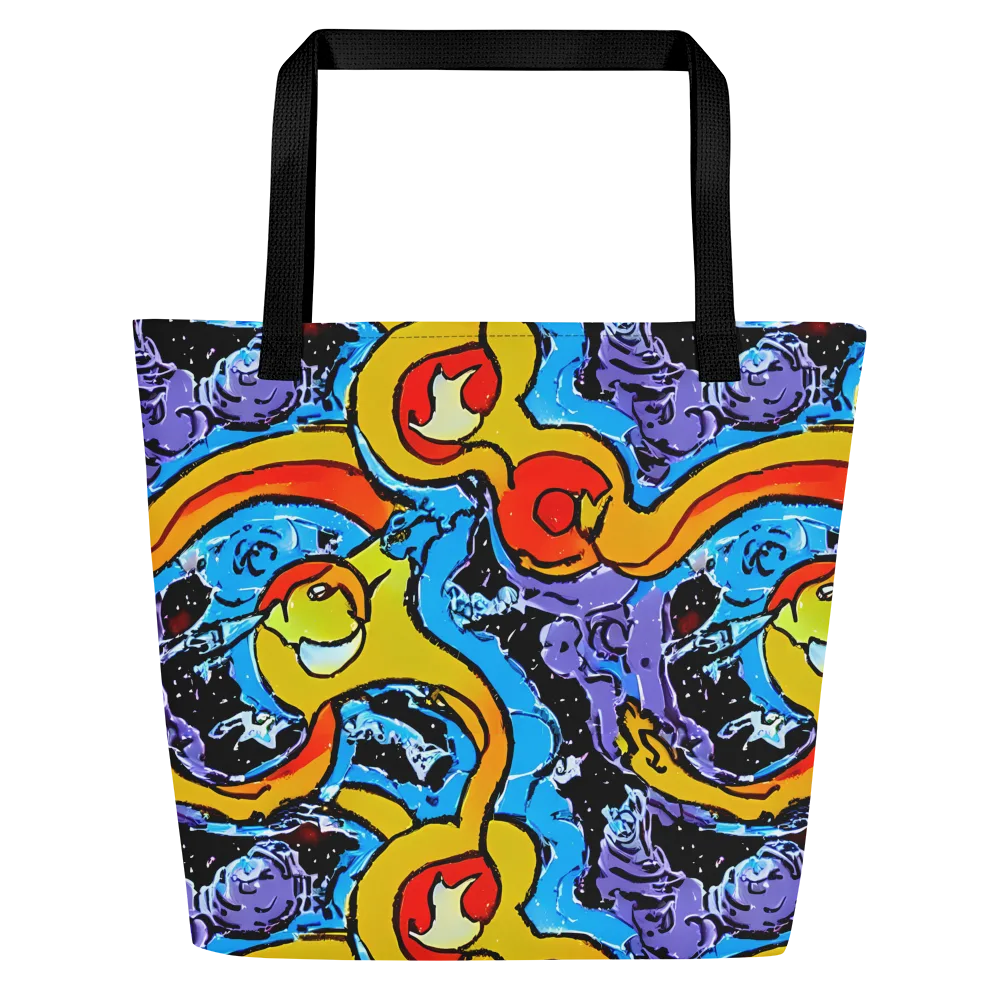 Electric Riddle on Large Tote Bag W/ Pocket — Front