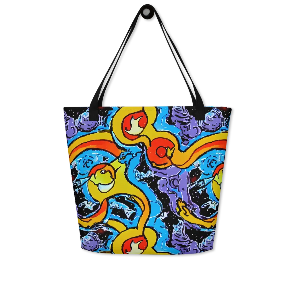 Electric Riddle on Large Tote Bag W/ Pocket — Front