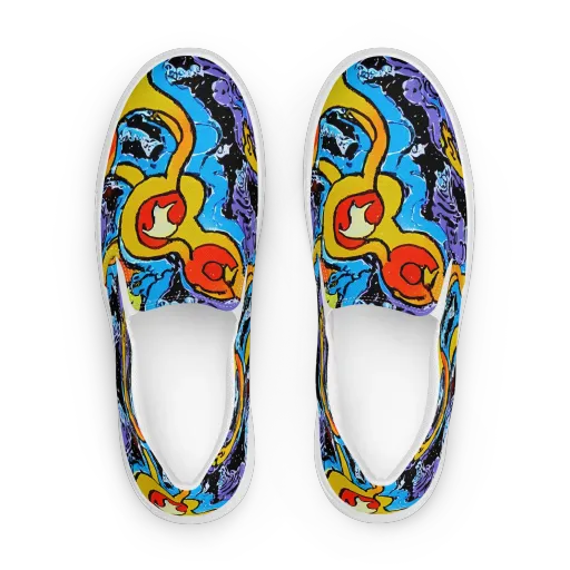 Electric Riddle on a Women's Slip-On Canvas Shoes