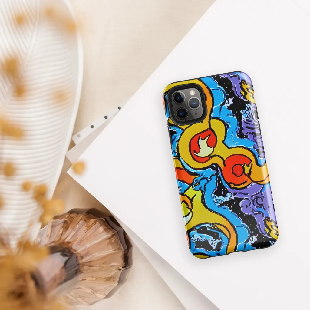 Electric Riddle on Tough Case for iPhone® — Front