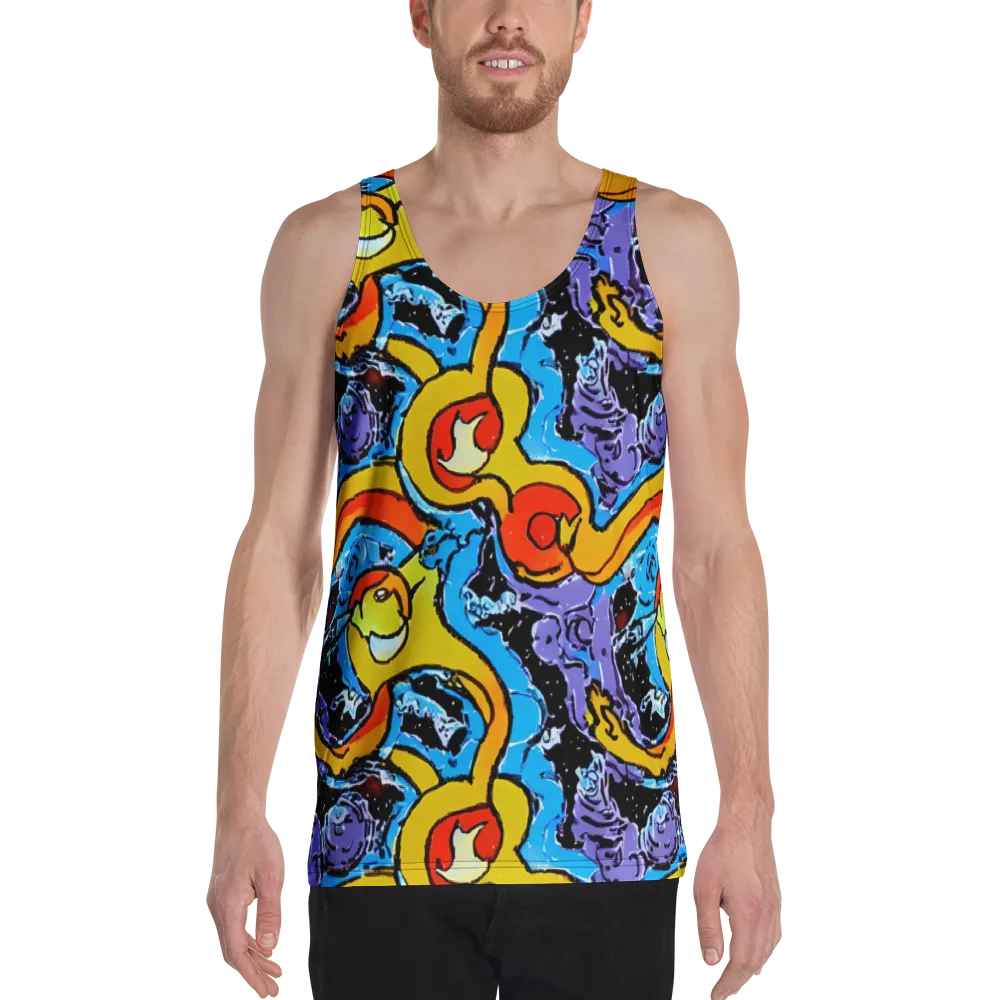 Electric Riddle on Men's Tank Top — Front