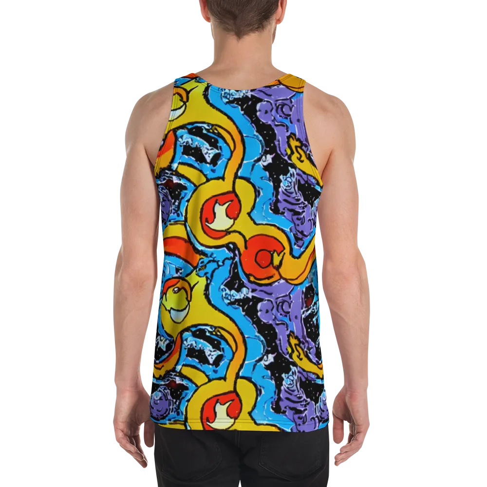 Electric Riddle on Men's Tank Top — Back