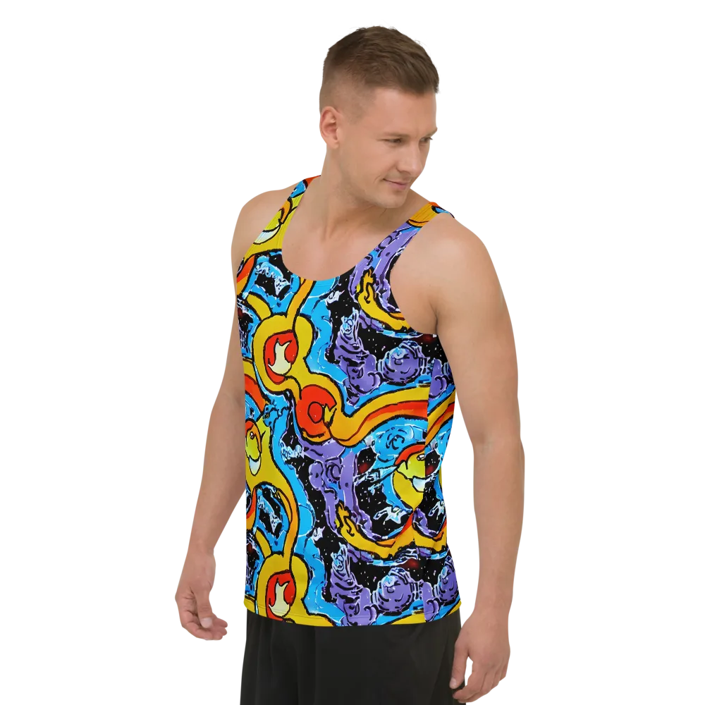 Electric Riddle on Men's Tank Top — Left Front