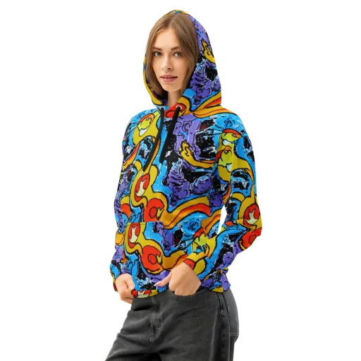 Electric Riddle on a Cotton Hoodie