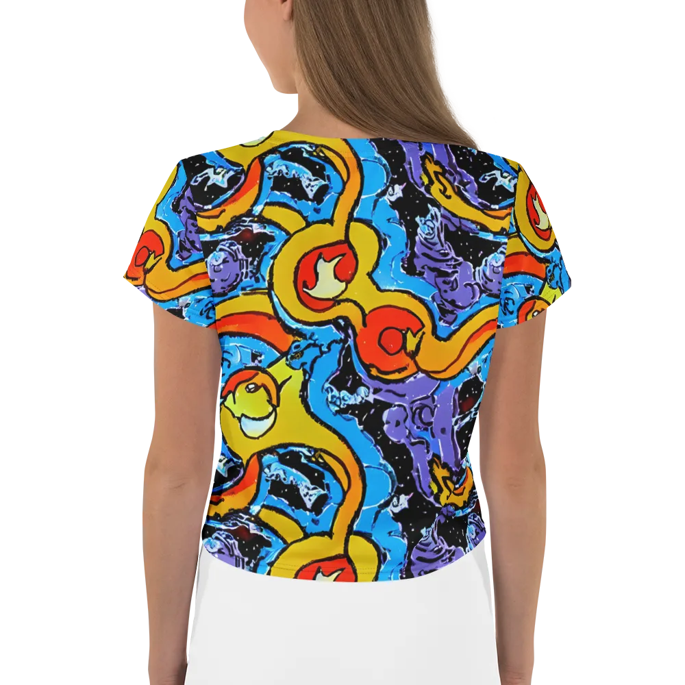 Electric Riddle on Crop Tee — Back