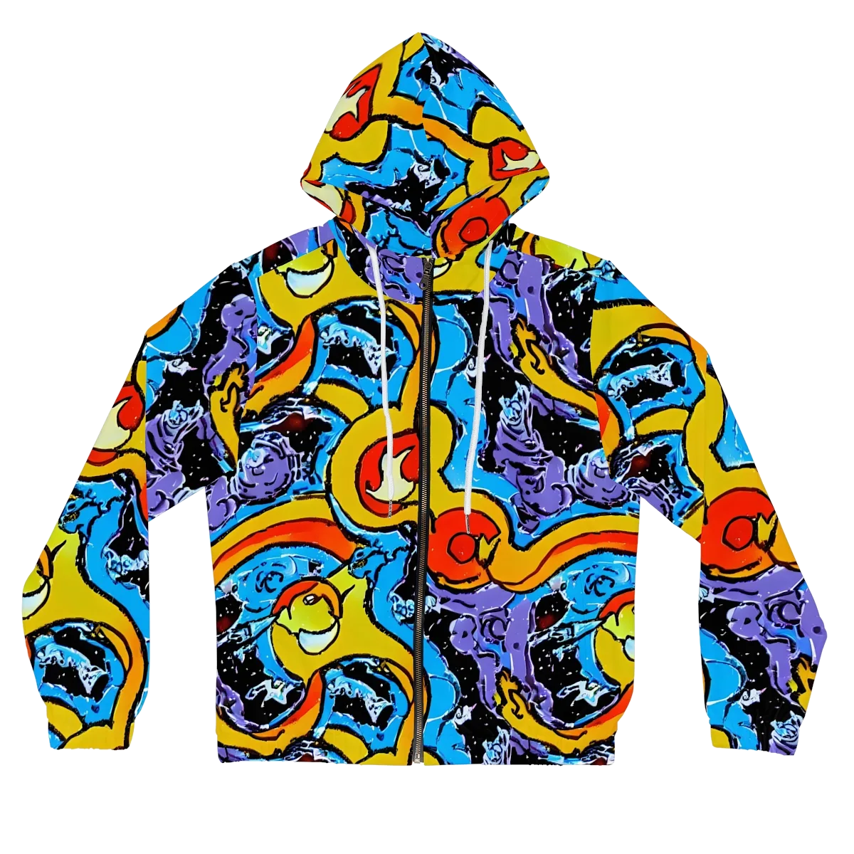 Electric Riddle on Women's Full-Zip Hoodie — Front
