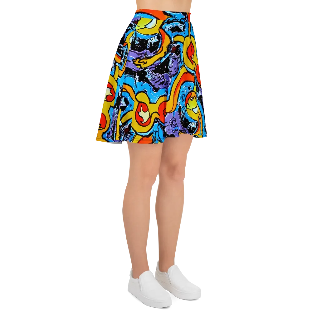 Electric Riddle on Skater Skirt — Right