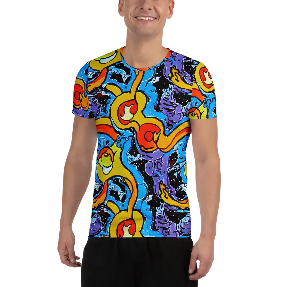 Electric Riddle on Men's Athletic T-Shirt — Front