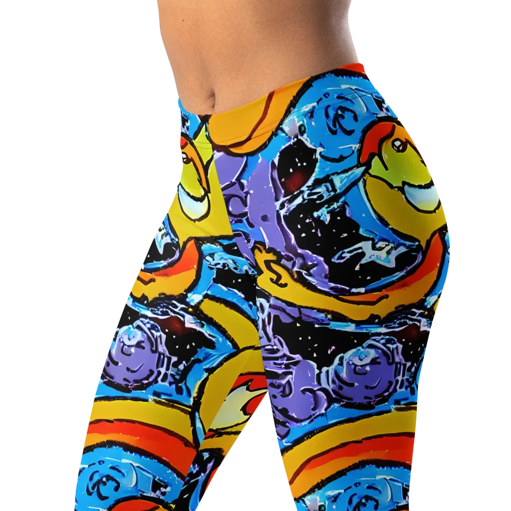 Electric Riddle on Leggings — Left Front